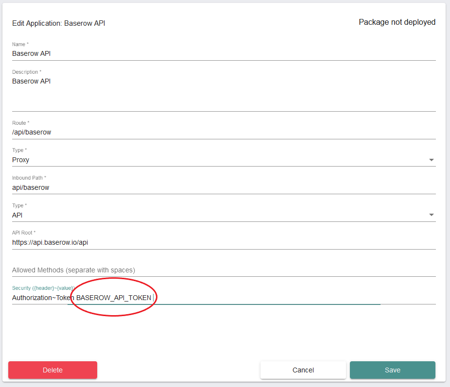 Baserow API App