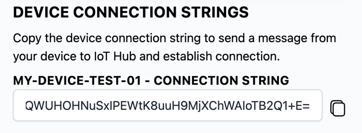 Biotech IoT Device Connection String