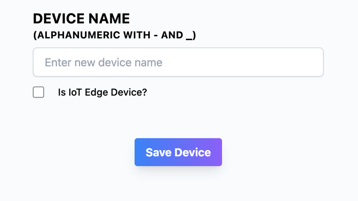 Biotech Device Name Entry