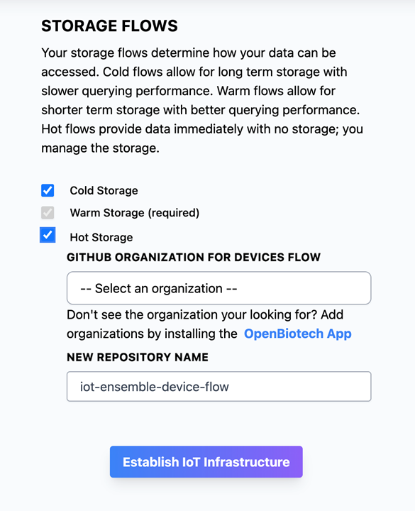 Biotech Storage Flows GitHub Selection