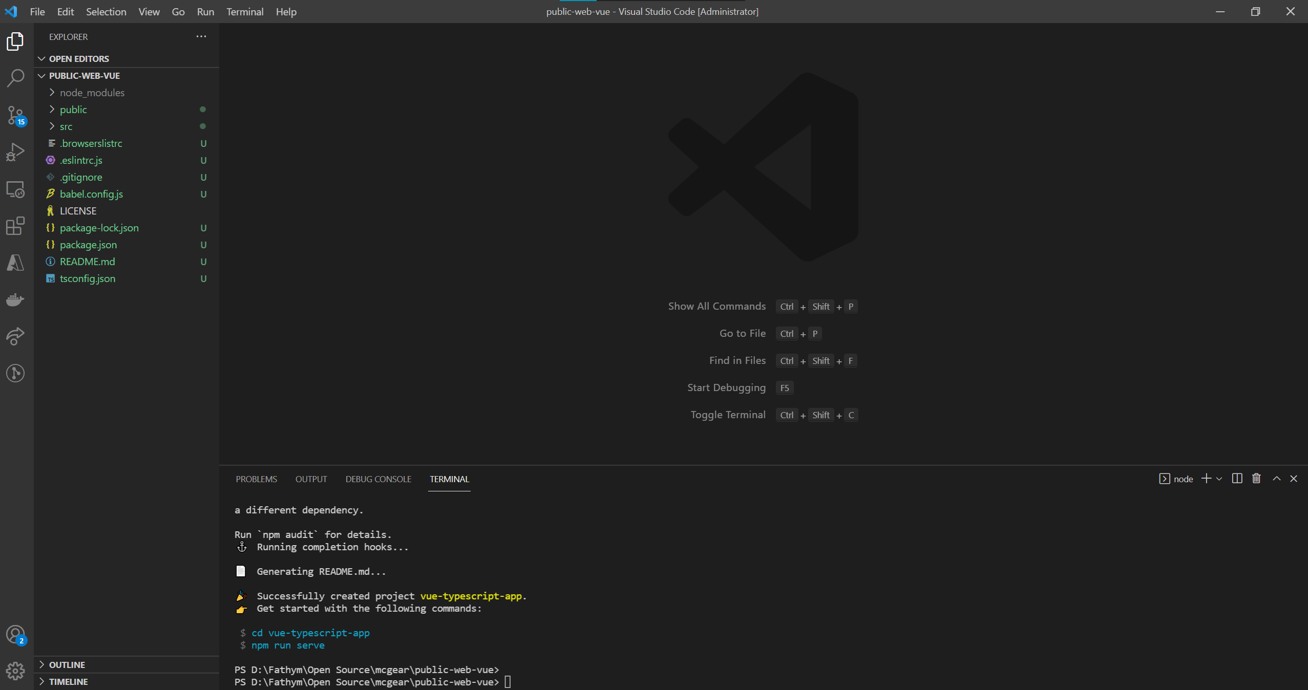 Vue raw project