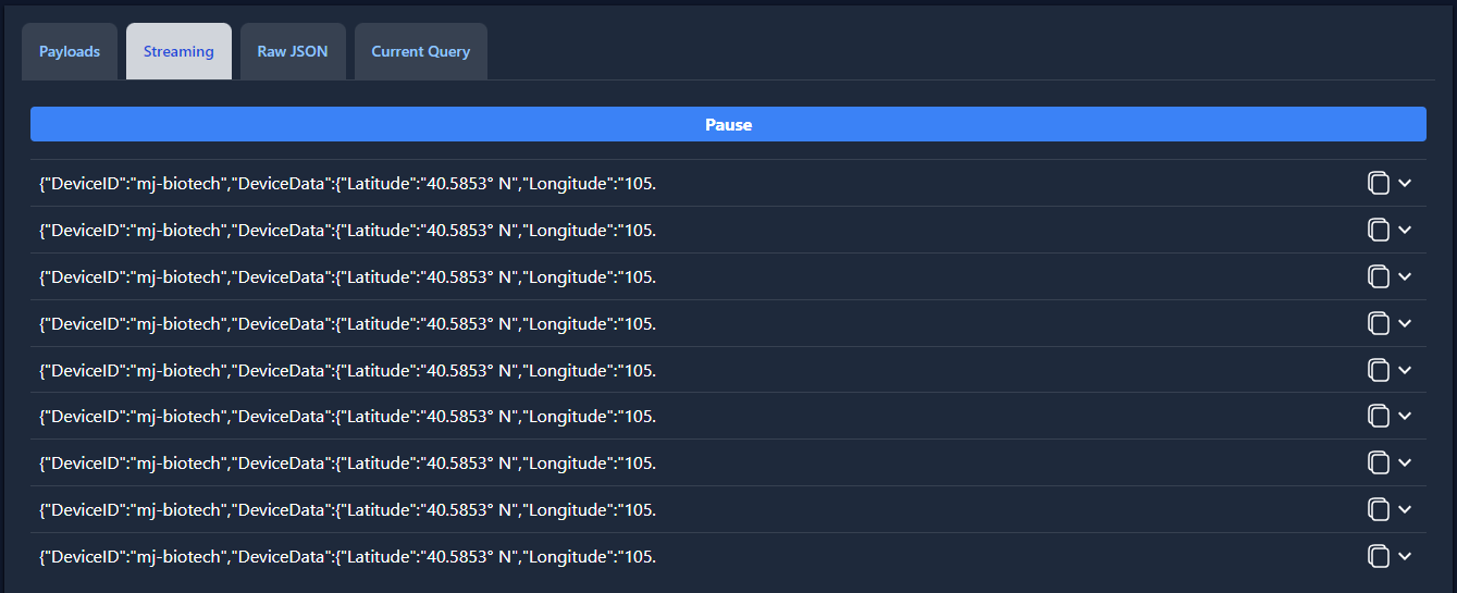 OpenBiotech Dashboard Streaming Data Live