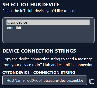 Copy Connection String