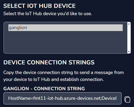 Copy Connection String