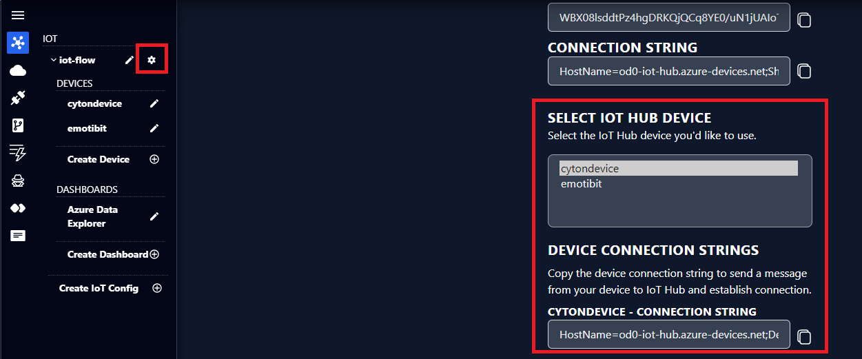 IoT Flow Settings