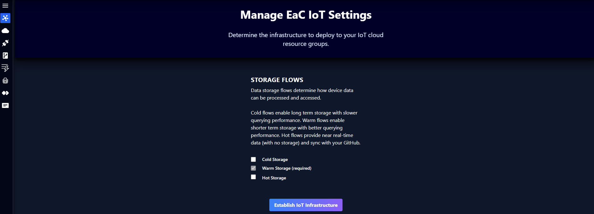 OpenBiotech Storage Flow Setup